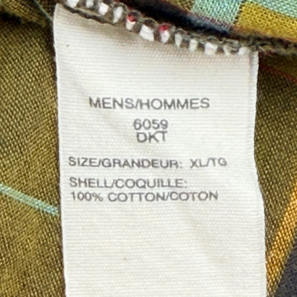 Woolrich Button Down Shirt Mens XL Olive Green‎ 100% Cotton Plaid Long Sleeve - Picture 6 of 10